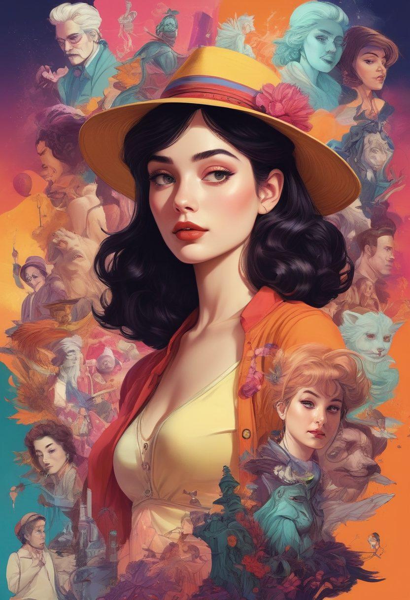 A dynamic collage that showcases the evolution of adult entertainment in animation, featuring stylized characters from early hand-drawn illustrations to modern graphic novels. Incorporate elements of vibrant fantasy backgrounds, bold colors, and intricate details that highlight various themes. The characters should be expressive, displaying a range of emotions, with nods to diversity and creativity in the adult animation genre. The overall composition should blend retro and contemporary styles in a seamless flow, creating a captivating visual narrative. digital art. vibrant colors. dynamic composition.